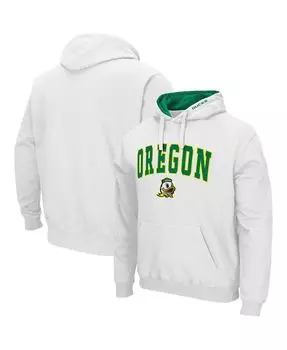 Мужская белая толстовка с капюшоном oregon ducks arch & logo 3.0 Colosseum, белый