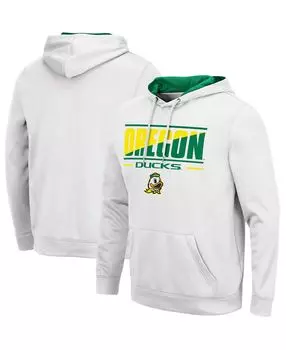 Мужская белая толстовка с капюшоном oregon ducks slash stack 2.0 pullover Colosseum, белый