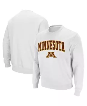 Мужская белая толстовка с круглым вырезом minnesota golden gophers arch & logo Colosseum, белый