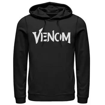 Мужская белая толстовка с логотипом Marvel Venom с простым текстом и графикой