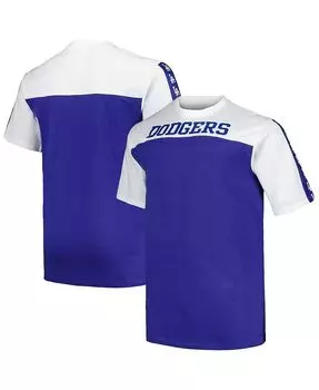 Мужская белая трикотажная футболка Royal Los Angeles Dodgers с большой и высокой кокеткой Profile, белый