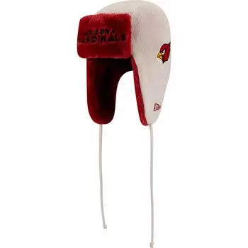 Мужская белая вязаная шапка New Era Arizona Cardinals с головой Trapper