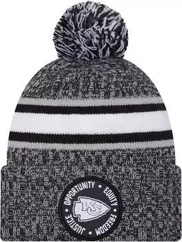 Мужская белая вязаная шапка New Era Kansas City Chiefs 2023 Inspire Change