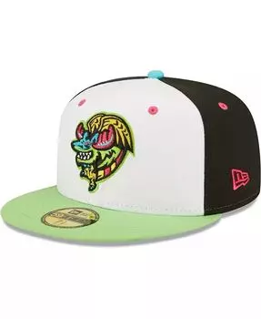 Мужская белая, зеленая приталенная шляпа Alebrijes de Modesto Copa De La Diversion 59FIFTY New Era, белый