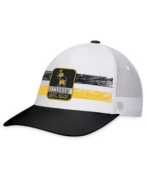 Мужская бело-черная кепка Iowa Hawkeyes Retro Fade Snapback Top of the World