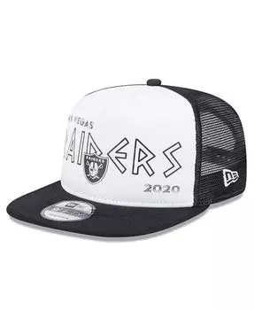 Мужская бело-черная кепка Las Vegas Raiders Banger 9FIFTY Trucker Snapback New Era, белый