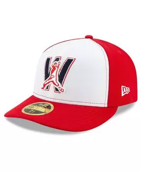 Мужская бело-красная бейсболка Washington Nationals Alternate 2020 Authentic Collection Низкопрофильная приталенная шляпа для поля New Era