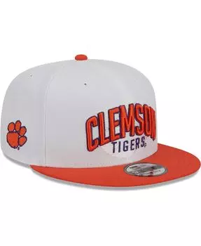 Мужская бело-оранжевая двухцветная кепка Clemson Tigers 9FIFTY Snapback New Era