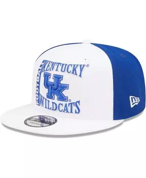 Мужская бело-синяя кепка Kentucky Wildcats Retro Sport 9FIFTY Snapback New Era