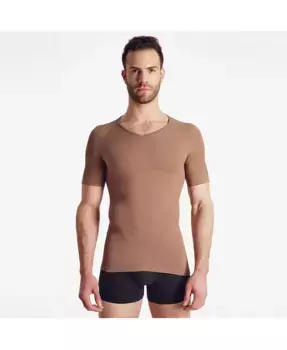 Мужская бесшовная компрессионная футболка Rounderbum, коричневый
