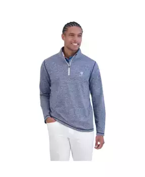 Мужская бесшовная трикотажная толстовка с застежкой-молнией на четверть длины Ben Sherman, синий