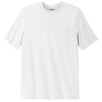 Мужская безусадочная легкая футболка с круглым вырезом Kingsize Big & Tall с круглым вырезом KingSize, белый