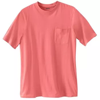 Мужская безусадочная легкая футболка с круглым вырезом Kingsize Big & Tall с круглым вырезом KingSize, цвет Coral Pink