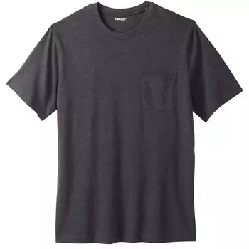 Мужская безусадочная легкая футболка с круглым вырезом Kingsize Big & Tall с круглым вырезом KingSize, цвет Heather Charcoal