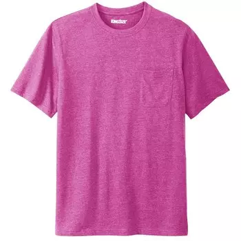 Мужская безусадочная легкая футболка с круглым вырезом Kingsize Big & Tall с круглым вырезом KingSize, цвет Heather Magenta