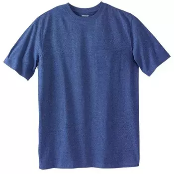 Мужская безусадочная легкая футболка с круглым вырезом Kingsize Big & Tall с круглым вырезом KingSize, цвет Heather Navy
