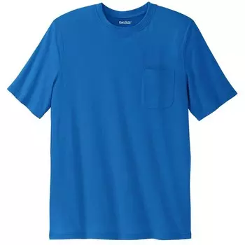 Мужская безусадочная легкая футболка с круглым вырезом Kingsize Big & Tall с круглым вырезом KingSize, цвет Royal Blue