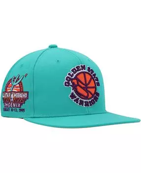 Мужская бирюзовая кепка Golden State Warriors Hardwood Classics 1995 NBA All-Star Weekend Desert Snapback Mitchell & Ness