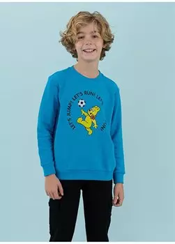 Мужская бирюзовая толстовка с принтом HRBTXT305 Детская толстовка Haribo, бирюзовый