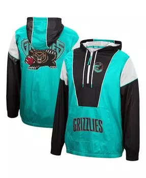Мужская бирюзово-черная куртка Vancouver Grizzlies Hardwood Classics Highlight Reel, ветровка с половиной молнии, куртка с капюшоном Mitchell & Ness