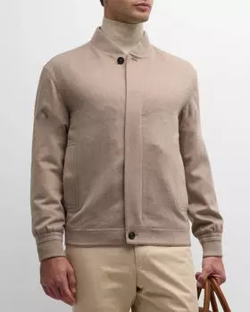 Мужская блузонная куртка Oasi Cashmere Elements ZEGNA, цвет Medium Brown Solid