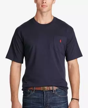 Мужская большая и высокая футболка с круглым вырезом и карманами Polo Ralph Lauren