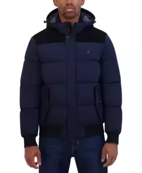 Мужская бомбер из смесовых материалов Nautica, синий