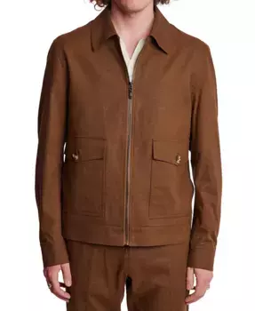 Мужская бомбер-куртка на молнии Paisley & Gray, коричневый