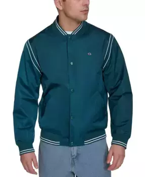 Мужская бомбер в полоску Varsity Champion, зеленый