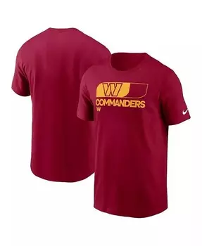 Мужская бордовая футболка Washington Commanders Air Essential Nike, красный