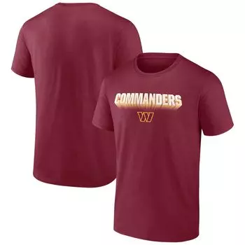 Мужская бордовая футболка Washington Commanders Chrome Dimension с фирменным логотипом Fanatics