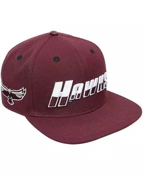 Мужская бордовая кепка Snapback Maryland Eastern Shore Hawks Evergreen Hawks Pro Standard, красный