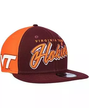 Мужская бордовая кепка Virginia Tech Hokies Outright 9FIFTY Snapback New Era, красный