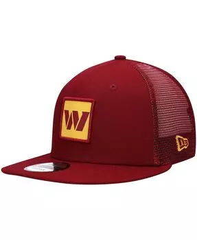 Мужская бордовая кепка Washington Commanders Gridlock 9Fifty Trucker Snapback New Era