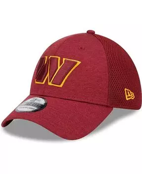 Мужская бордовая кепка Washington Commanders Stripe 39THIRTY Flex Hat New Era, красный