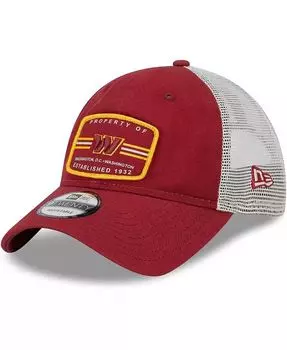 Мужская бордовая регулируемая кепка Washington Commanders Property Trucker 9TWENTY New Era, красный