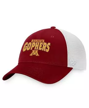 Мужская бордово-белая кепка Minnesota Golden Gophers Breakout Trucker Snapback Top of the World