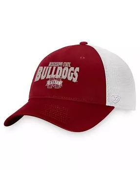Мужская бордово-белая кепка Snapback от команды Mississippi State Bulldogs Breakout Trucker Snapback Top Of The World, красный