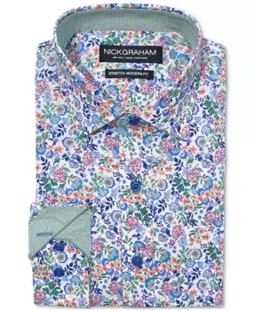 Мужская ботаническая рубашка с цветочным принтом Nick Graham, оранжевый