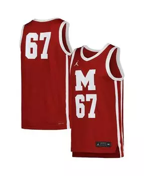 Мужская брендовая баскетбольная майка Morehouse Maroon Tigers реплика Jordan, красный