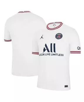 Мужская брендовая белая футболка paris saint-germain 2021/22 четвертая копия джерси Jordan, белый