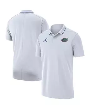 Мужская брендовая белая рубашка-поло Florida Gators Coaches Performance Jordan, белый