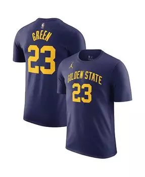 Мужская брендовая футболка Draymond Green Navy Golden State Warriors 2022/23 Statement Edition с именем и номером Jordan, синий