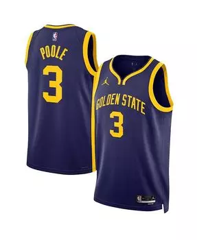 Мужская брендовая футболка Jordan Poole Navy Golden State Warriors 2022/23 Statement Edition Swingman, синий