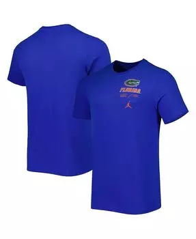 Мужская брендовая футболка Royal Florida Gators Team Practice Performance Performance Jordan, синий