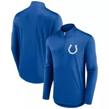 Мужская брендовая футболка с молнией четверть четверти Royal Indianapolis Colts Tough Minded Fanatics