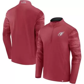 Мужская брендовая куртка Cardinal Arizona Cardinals Ringer с молнией до четверти Fanatics