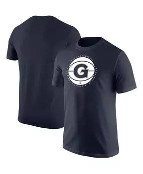 Мужская брендовая темно-синяя футболка с логотипом баскетбола Georgetown Hoyas Jordan, синий