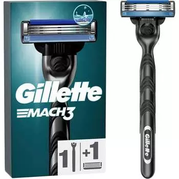 Мужская бритва для влажной уборки Gillette Mach3 с 1 лезвием и 3 лезвиями — подарок для мужчин