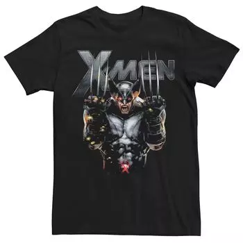 Мужская цельнометаллическая футболка с изображением бритвенной кромки Marvel X-Men Wolverine